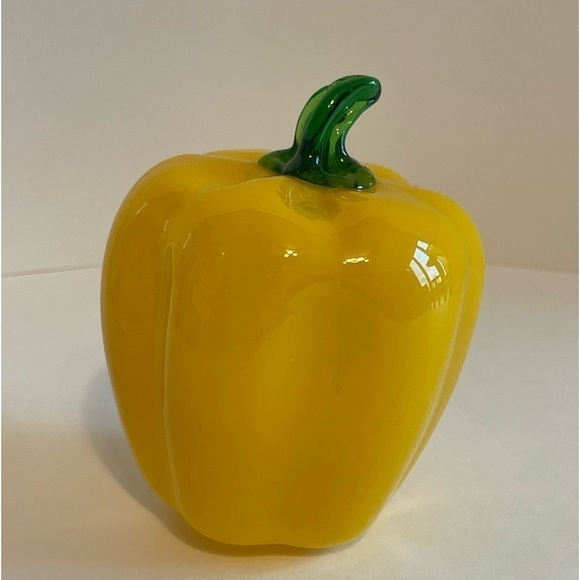 Vintage Murano Glass Type Yellow Pepper - Picture 1 of 5
